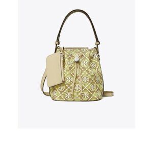 Tory Burch: T Monogram Mesh Dot Bucket Bag